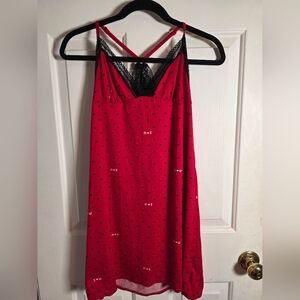 Secret Treasures Intimates I ❤️ U Lace Trim Lingerie Night Gown Size Small 4-6